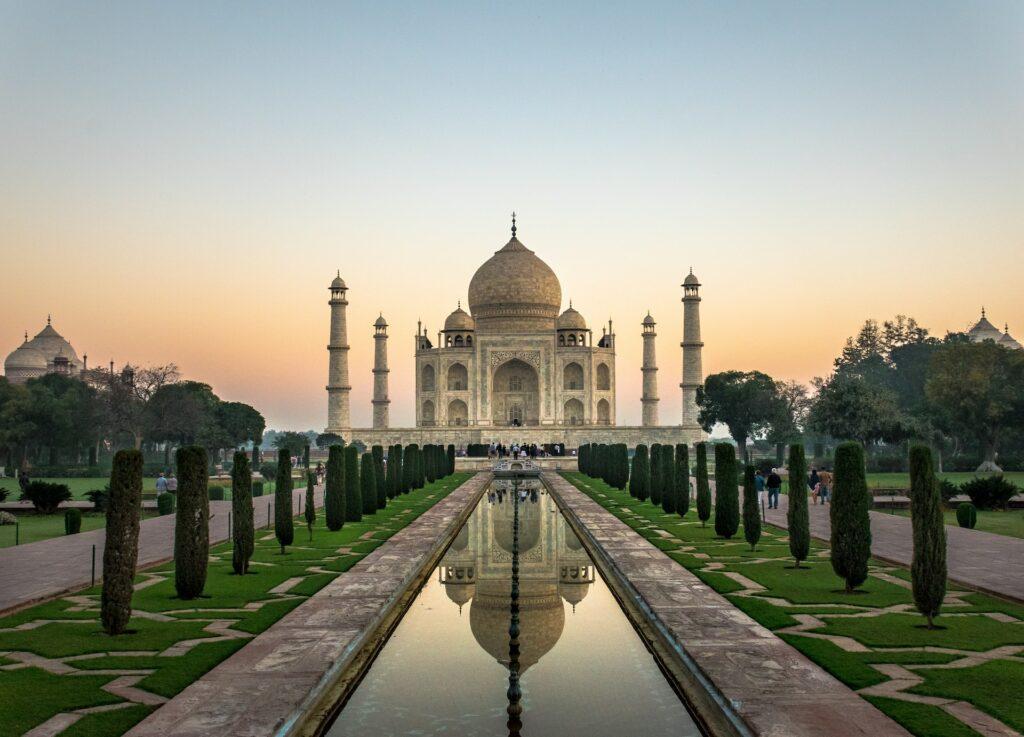 touristic attraction Taj Mahal in India